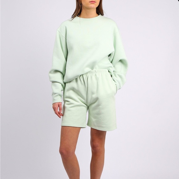 Brunette The Label Pants - Brunette The Label 2XL/3XL Best Friend High Rise Shorts in Color Mint Gelato
